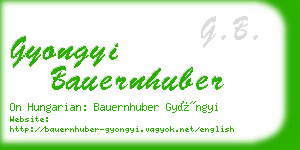 gyongyi bauernhuber business card